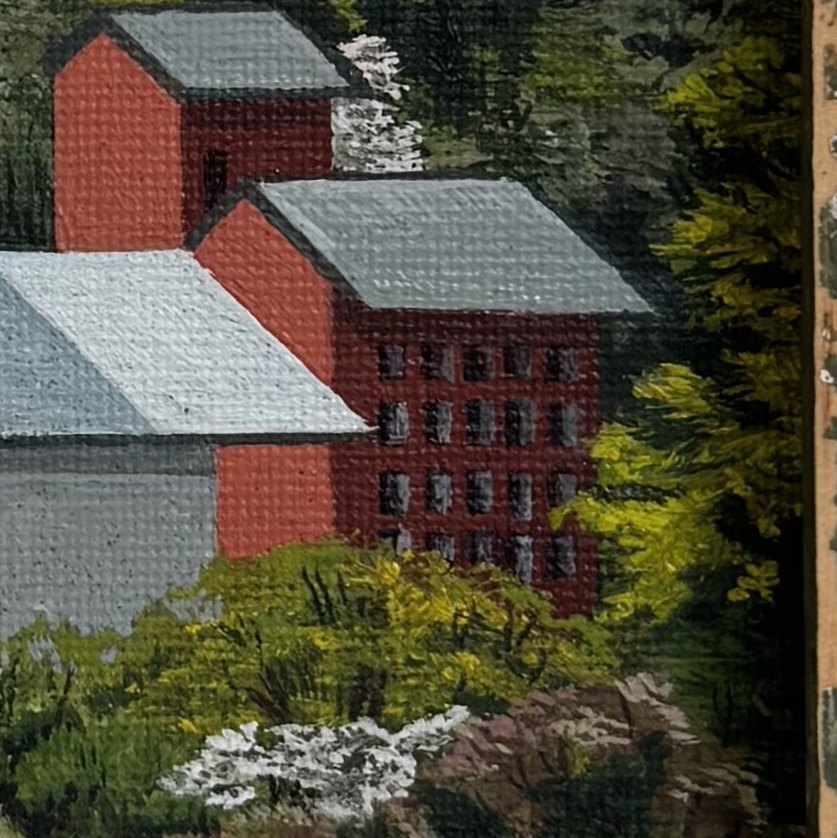 Mountain and Red Barn — detail 1