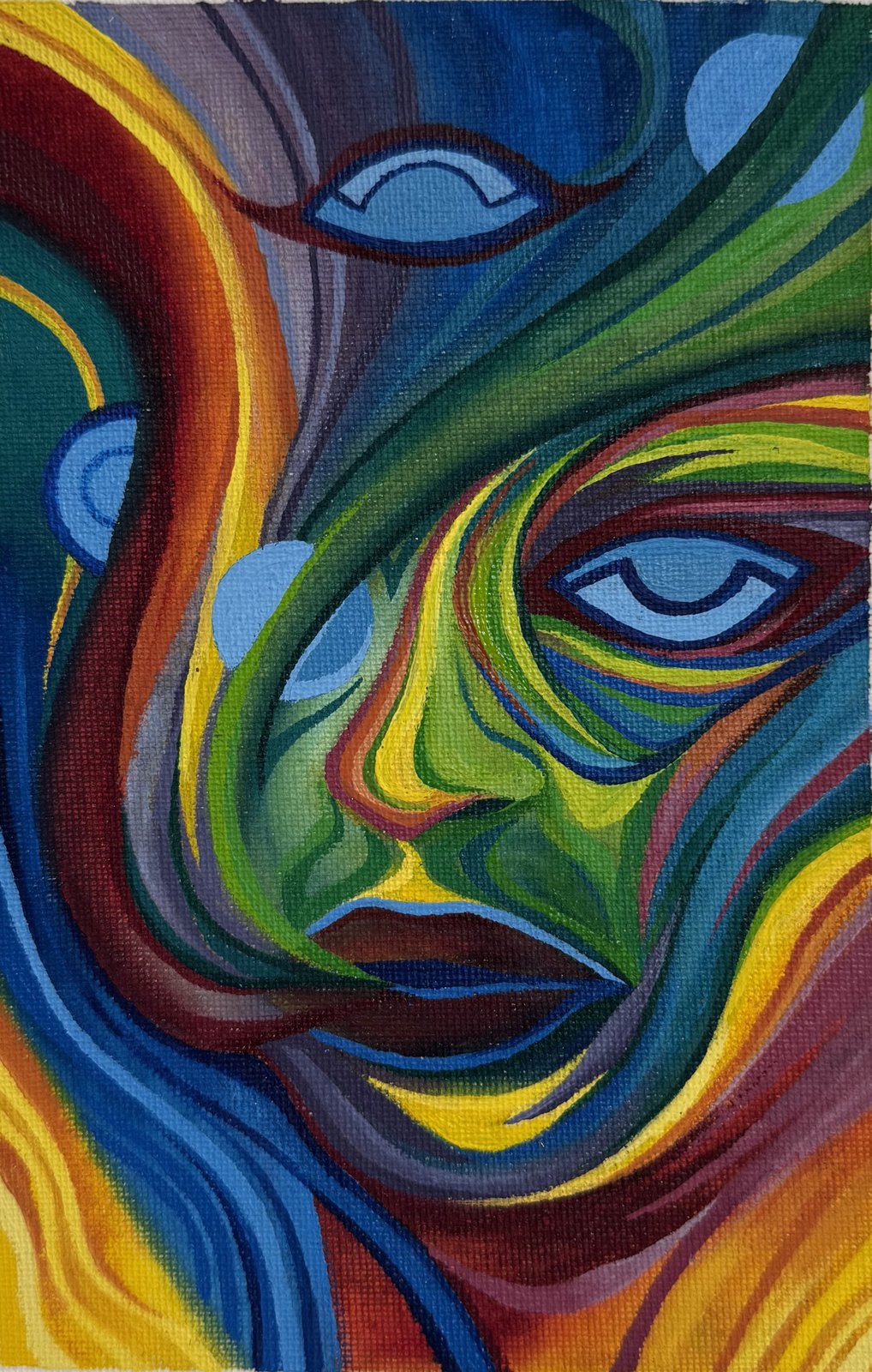 Seeing Eyes — Acrylic on canvas board