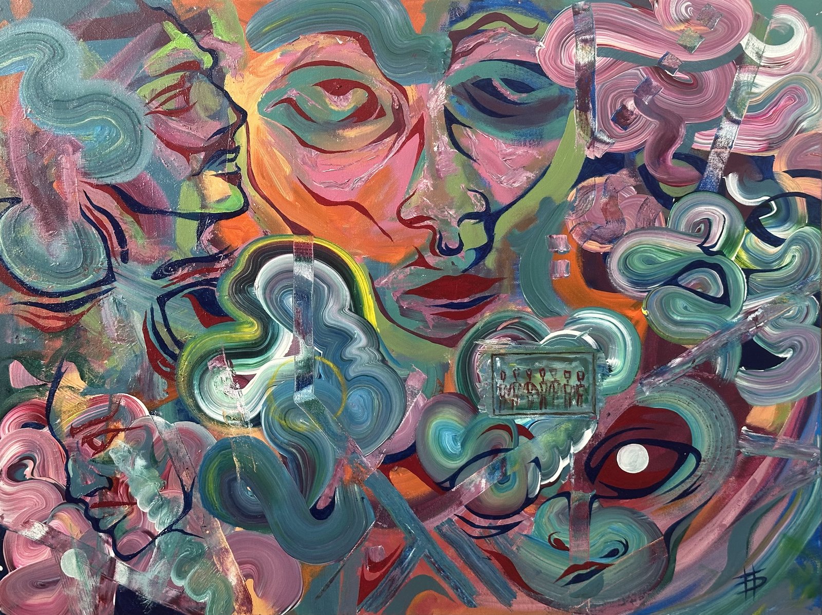 Colourful Vortex — Acrylic on canvas
