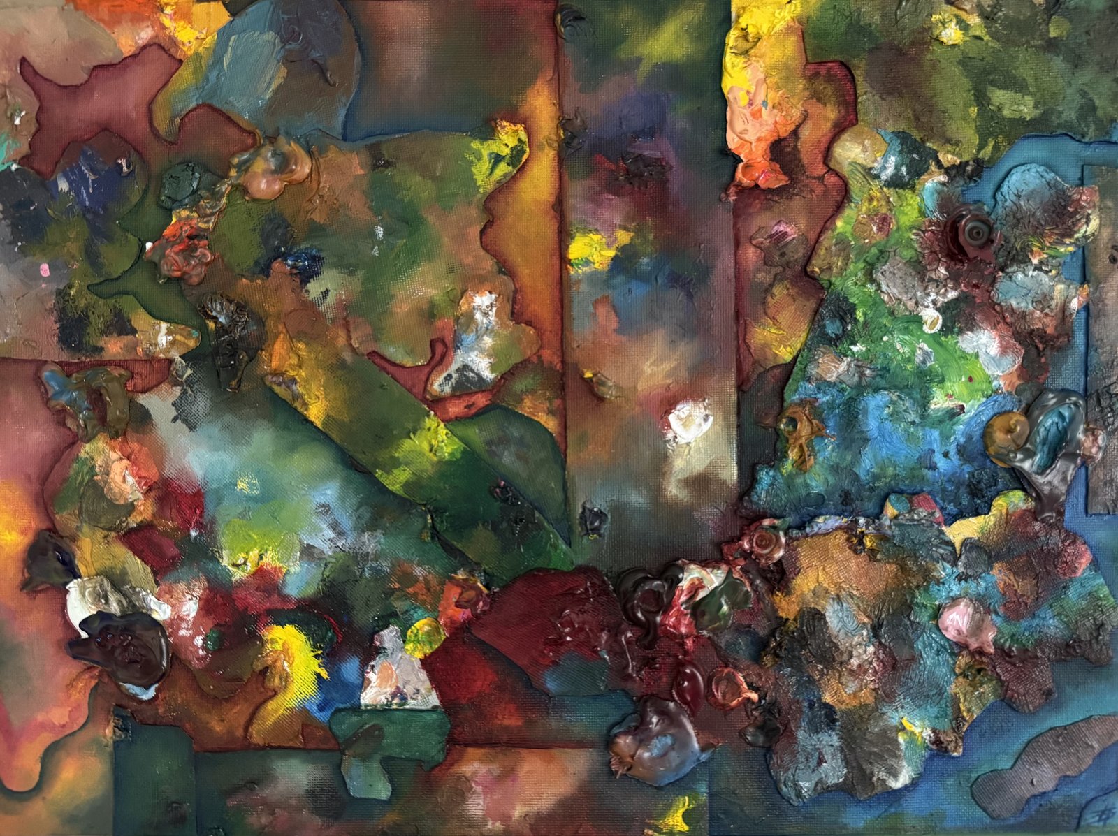 Fragments — Acrylic and mixed media on canvas