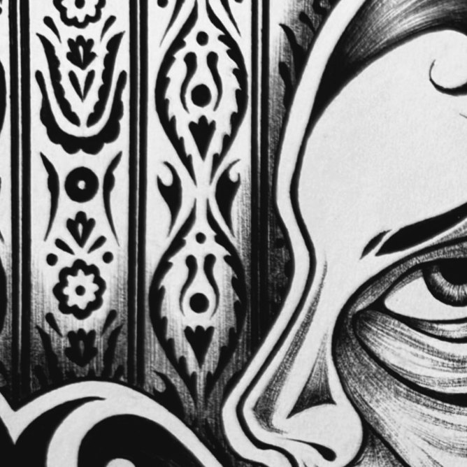 Two Faces — detail 1