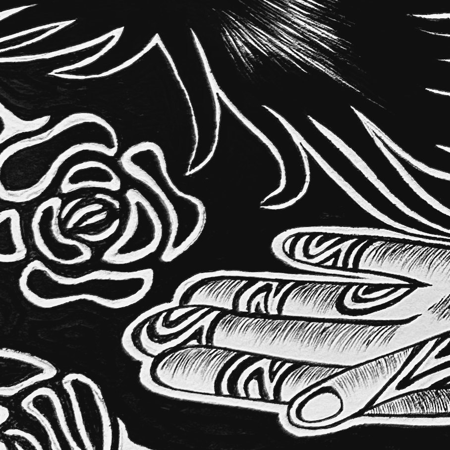 Faces and Roses — detail 3