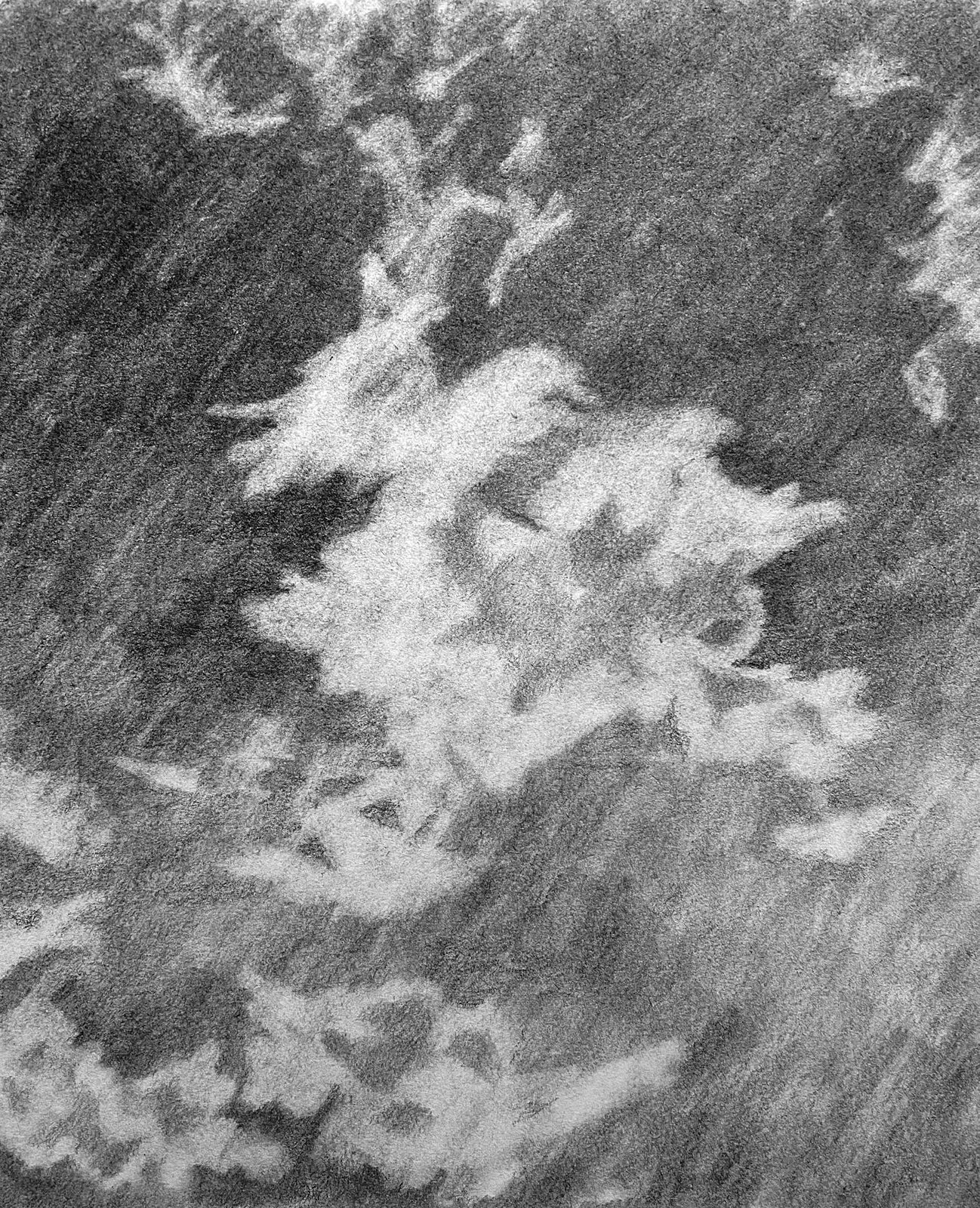 Nubes I — Grafito sobre papel