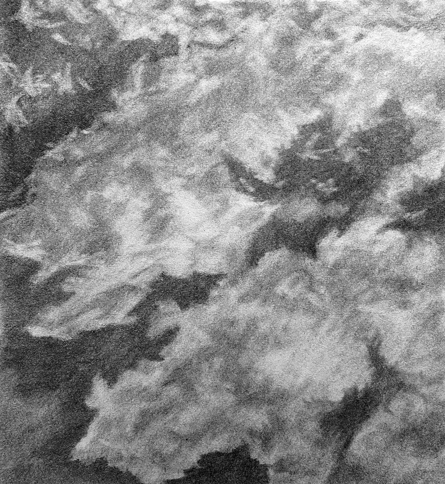 Nubes III — Grafito sobre papel